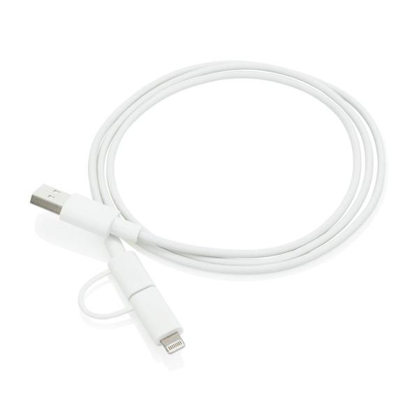 2 in 1 kabel met mfi gelicentieerde apple lightning stekker P302.163