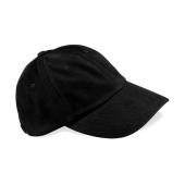 Low Profile Heavy Brushed Cotton Cap - Black - One Size