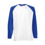 Long Sleeve Baseball T-Shirt - White/Royal - L
