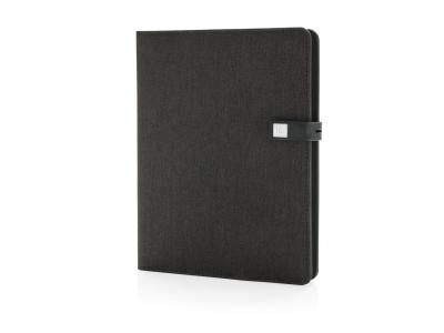 Kyoto powerbank & 16 GB USB notitieboek, zwart Kyoto powerbank & 16 GB USB notitieboek, zwart