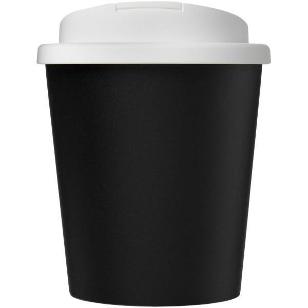 Americano® Espresso Eco 250 ml recycled tumbler with spill-proof lid - Solid black/White