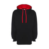 Contrast Hoodie - Black/Fire Red - 2XL