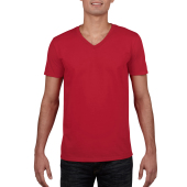 Gildan T-shirt V-Neck SoftStyle SS for him Red XXL