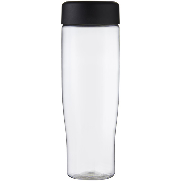 H2O Active® Tempo 700 ml screw cap water bottle - Transparent/Solid black