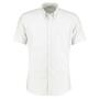 Short Sleeve Slim Fit Oxford Shirt, White, 17.5, Kustom Kit