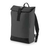 BagBase Reflective Roll-Top Backpack, Black Reflective, ONE, Bagbase