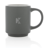 Keramische stapelbare mok 180 ml, grijs