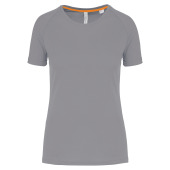 Gerecycled damessport-T-shirt met ronde hals Fine Grey XXL