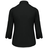 Overhemd in onderhoudsvriendelijk polykatoen-popeline 3/4-mouwen dames Black 4XL