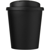 Americano® Espresso 250 ml recycled tumbler with spill-proof lid - Solid black