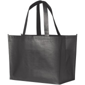 Alloy laminated non-woven shopping tote bag 23L - Steel grey