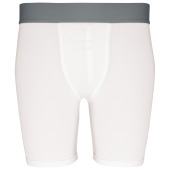 Kids' long base layer sports shorts White 12/14 years