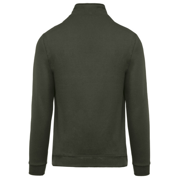 Sweater met ritskraag Dark Khaki 3XL