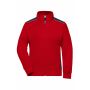 Ladies' Workwear Sweat Jacket - COLOR - - red/navy - 4XL
