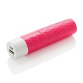 2.200 mAh geometrische powerbank, roze 2.200 mAh geometrische powerbank, roze