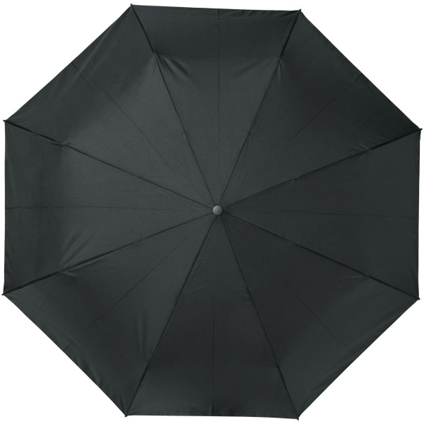 Alina 23" automatisch openende gerecyclede PET paraplu - Zwart