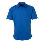 Men's Shirt Shortsleeve Poplin - royal - 4XL
