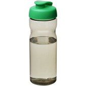 H2O Active® Eco Base 650 ml sportfles met kanteldeksel - Charcoal/Helder groen
