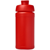 Baseline® Plus 500 ml sportflaska med uppfällbart lock - Röd