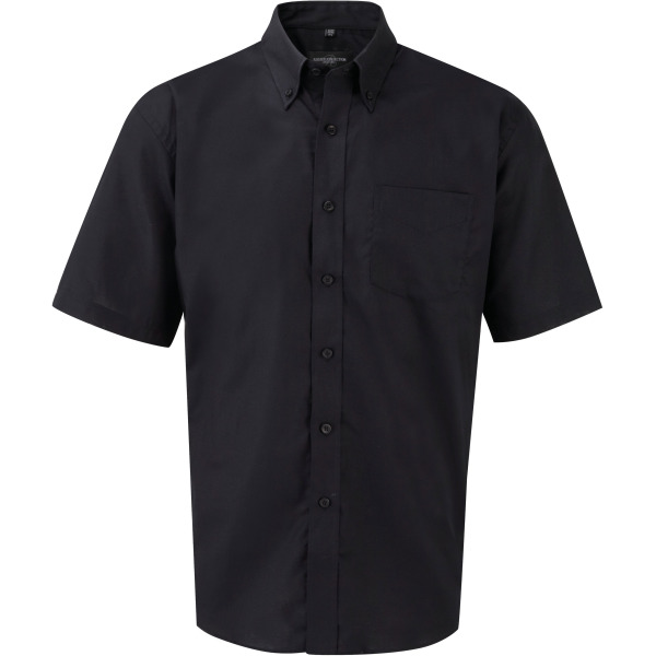 Men's Short Sleeve Easy Care Oxford Shirt Black XXL