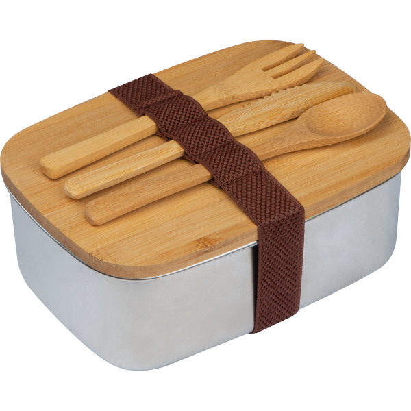 composiet Lake Taupo paddestoel Grote lunchbox met bestek en deksel van bamboe | La Moustache