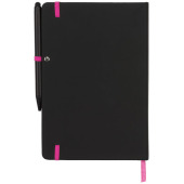 Noir Edge medium notitieboek - Zwart/Roze