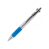 Ball pen 4 colours - Silver / Blue