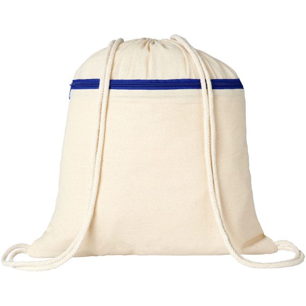 Oregon zippered drawstring backpack 5L - Natural/Royal blue