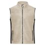 Men's Workwear Fleece Vest - STRONG - - stone/black - S