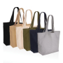 Impact Aware™ re-canvas shopper met vakje 240gsm ongeverfd, zwart