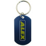 Colored Dog Tags with Keychains (Logo by Pad Printing)