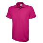 Mens Active Cotton Poloshirt - L - Hot Pink