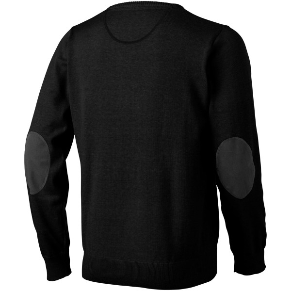 Spruce men's v-neck pullover - Solid black - XS