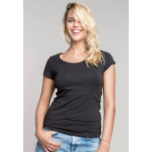 Dames t-shirt met mini-mouwtjes White XS