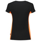 T-shirt Bicolor Dames 102003 Black-Orange 5XL