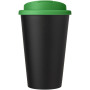 Americano® Eco 350 ml recycled tumbler with spill-proof lid - Green/Solid black