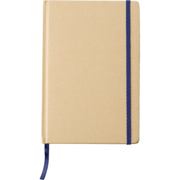Gerecycled papieren notitieboek (A5) Gianni blauw