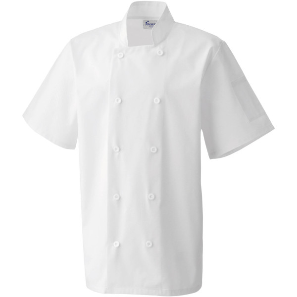 Short Sleeve Chefs Jacket White M
