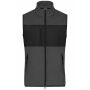 Men's Fleece Vest - dark-melange/black - 3XL