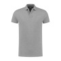 L&S Polo Fit Heavy Mix SS grey heather L