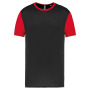 Volwassen tweekleurige jersey met korte mouwen Black / Sporty Red M