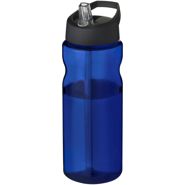 H2O Active® Eco Base 650 ml spout lid sport bottle - Blue/Solid black