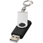 Rotate USB met sleutelhanger - Zwart - 1GB