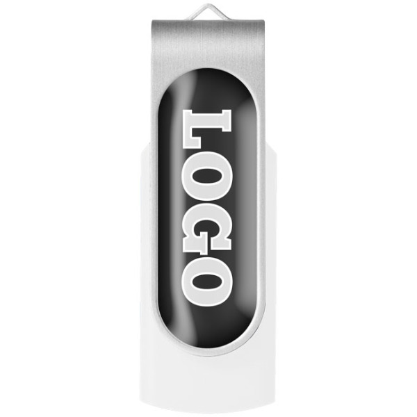 Rotate-doming USB 4GB - Wit/Zilver