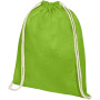 Oregon 140 g/m² cotton drawstring backpack 5L - Lime