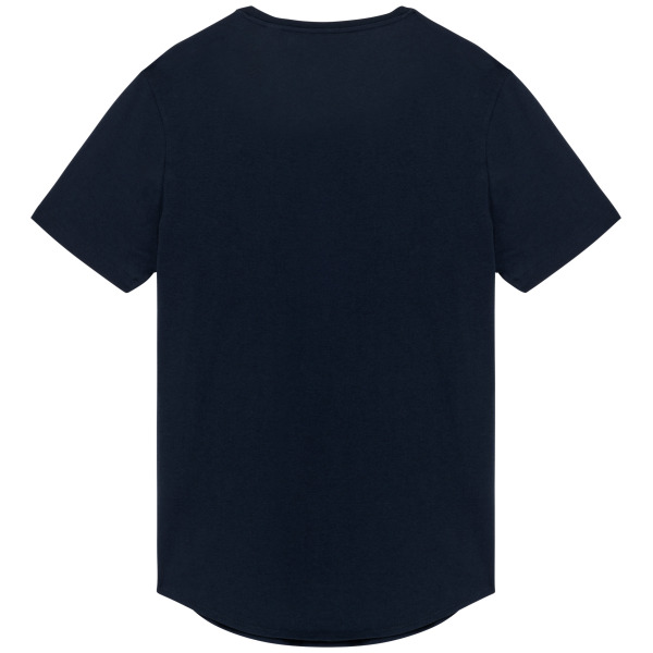 Heren T-shirt afgerond onderzijde ronde hals Navy Blue XXL