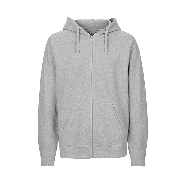 Neutral mens zip hoodie-Sport-Grey-XL