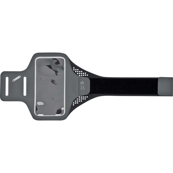 Armband voor smartphone met gaatje voor koptelefoon Dark Grey / Silver One Size