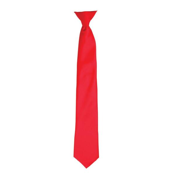 'Colours' Satin Clip Tie, Strawberry Red, ONE, Premier