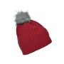 MB7120 Fine Crocheted Beanie - red/silver - one size